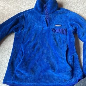 Patagonia royal blue quarter zip fleece,